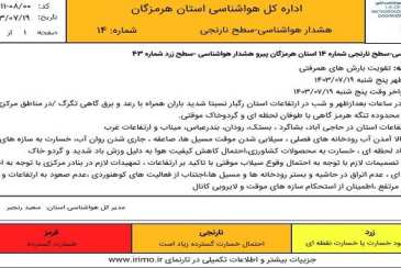 سامانه شبهه تابستانه مهر ماهی هرمزگان در نوزدهمین روز پاییز 1403